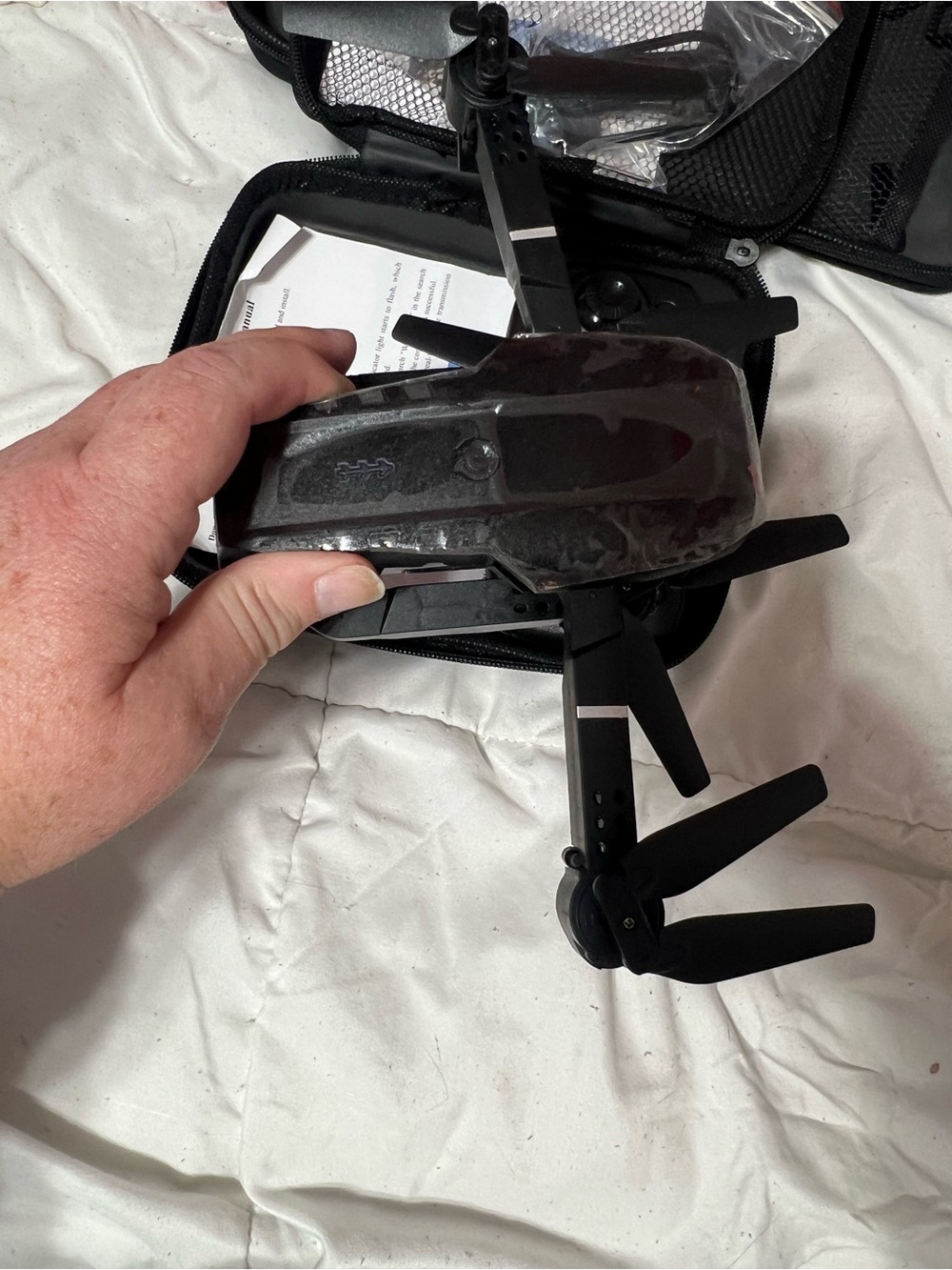 Foldable Mini Drone in Glossy Black